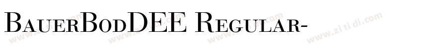 BauerBodDEE Regular字体转换